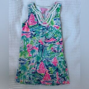 Lilly Pulitzer girls Harper Shift Dress. Size Small 4/5. Salt in the air. EUC.